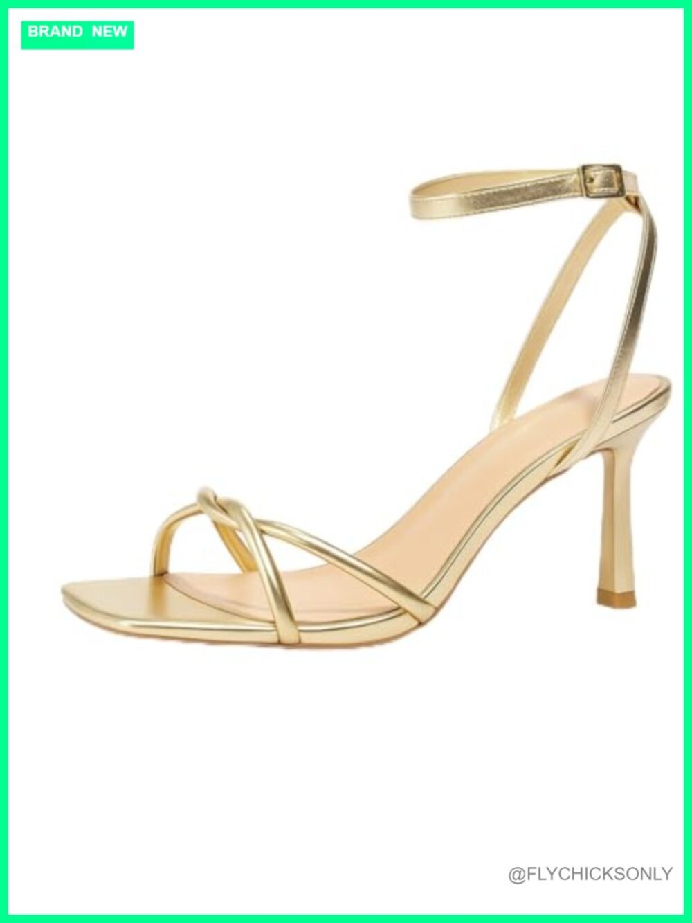 Womens Strappy Kitten Heel Sandals Square Open Toe Ankle Strap Party Wedding